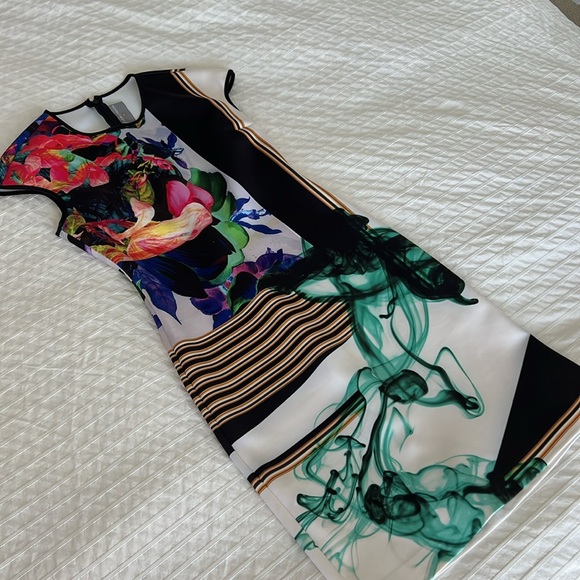 Clover Canyon Printed Scuba Mini Dress, Small - Picture 4 of 5